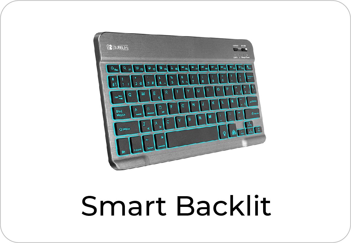 botón soporte teclado smart backlit