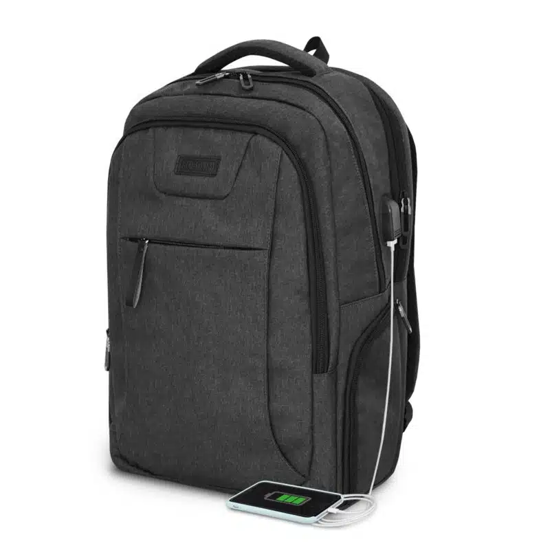 ✅ Protección y seguridad mochila para portatil gris oscura protección air padding con bolsillos organizadores comoda de subblim