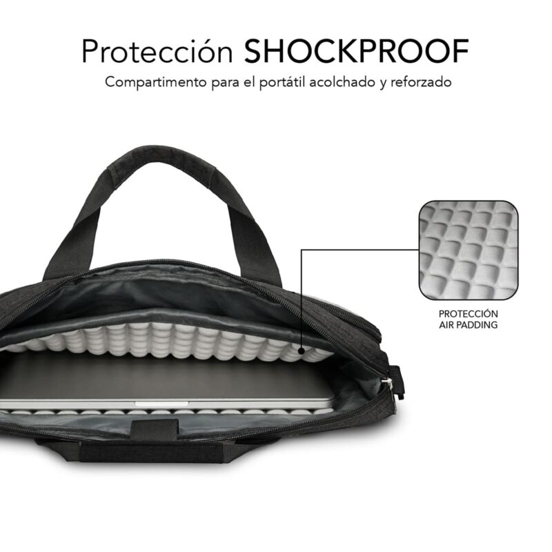✅ Maletín Portátil Air Padding 15.6" gris oscuro