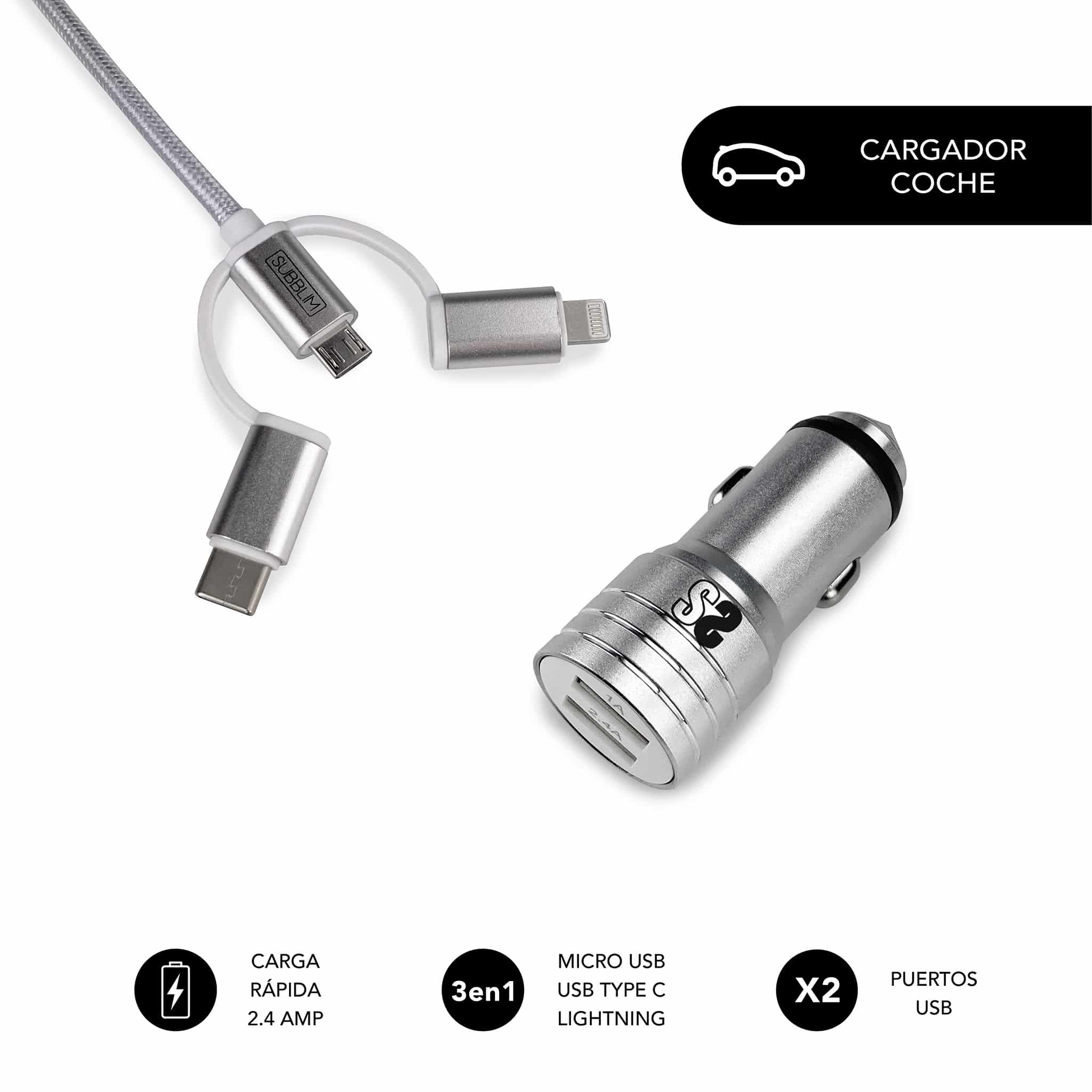 Double Chargeur USB Ultra-plat 2,4A - 12W, Prise Voyage 100-240V, Parfait Pour Maison Et Déplacements