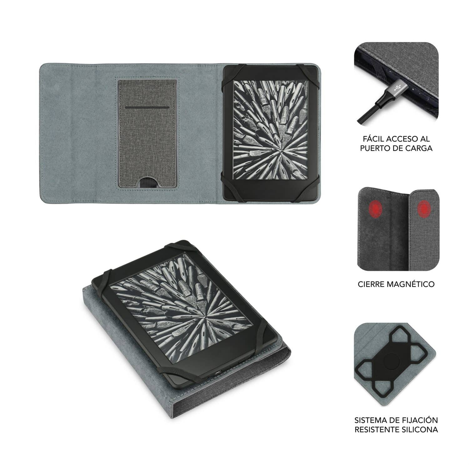 SUB-CUE-1EC100-Clever-Ebook-Stand-Case-6_-Grey-2