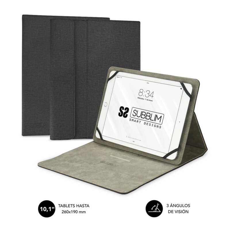 ✅ Funda Tablet Clever Stand Tablet Case 9.6″-11″ Black