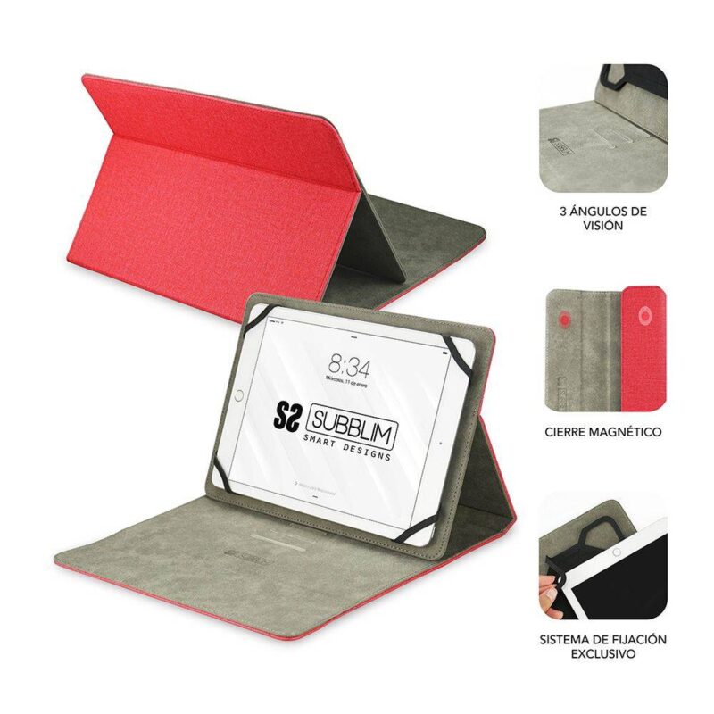 ✅ Funda Tablet Clever Stand Tablet Case 9.6″-11″ Red