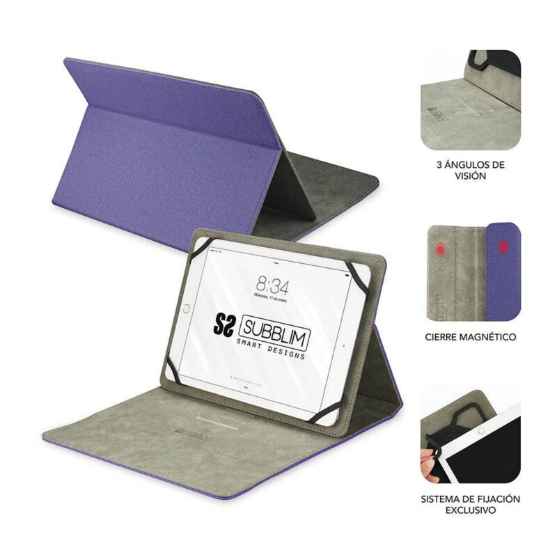 ✅ Funda Tablet Clever Stand Tablet Case 9.6″-11″ Purple