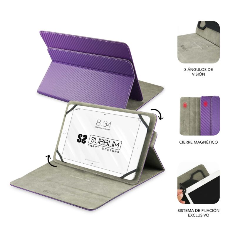 ✅ Funda Tablet Universal Rotate 360 Executive Case 9,6″-11″ Purple
