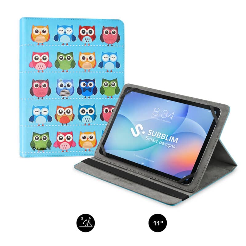 Capa universal para tablet Trendy Case Owls de 9,6" a 11"