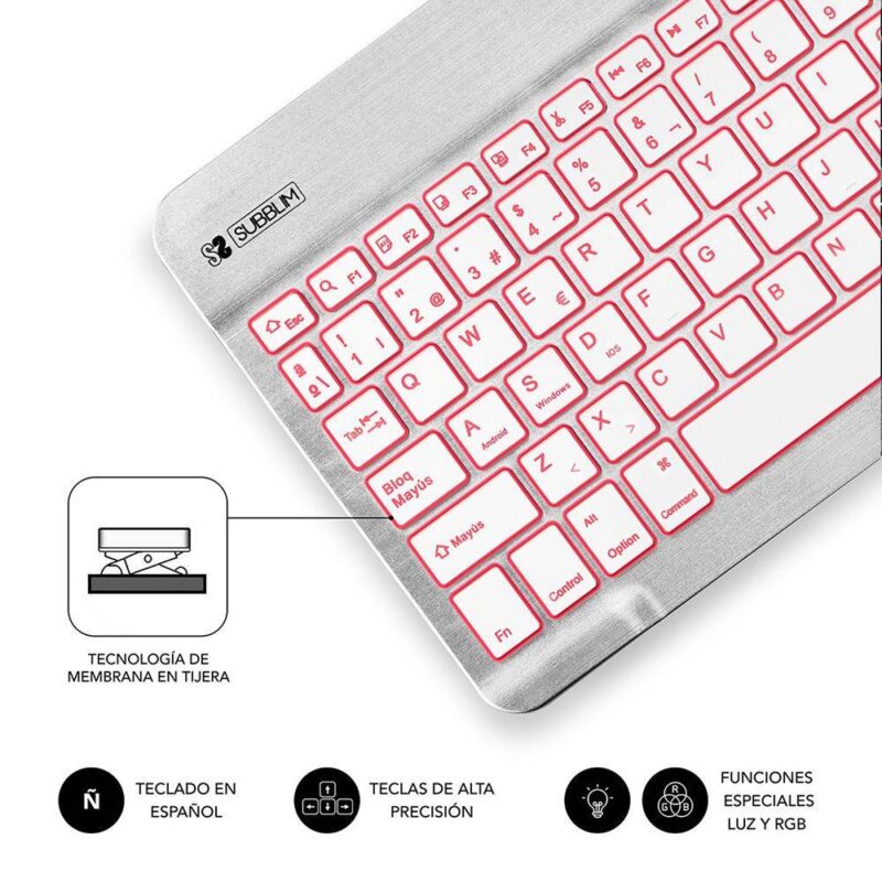 ✅ Teclado Retroiluminado Bluetooth Smart Backlit BT Keyboard