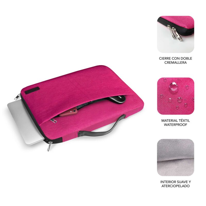 SUB-LS-0TS0101 Elegant Laptop Sleeve 15,6_ Pink-2