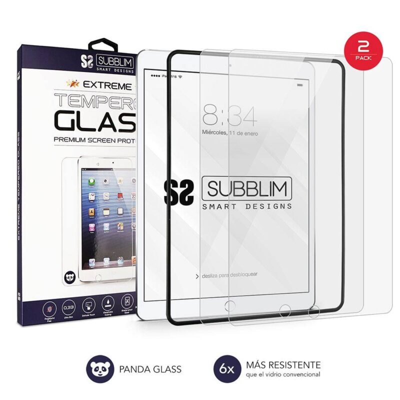 ✅ Pack 2x Extreme Tempered Glass iPad 9,7 2018-17