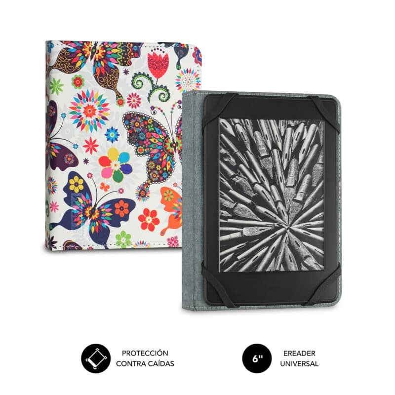 Funda Libro Electrónico Clever Mariposas