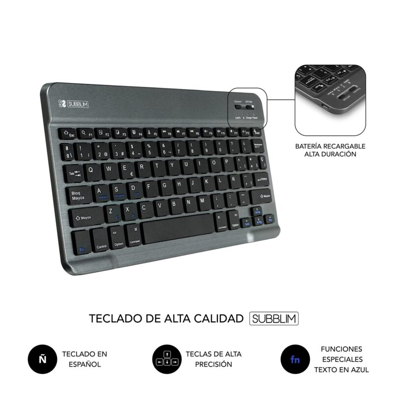 teclado para tablet Lenovo M10 Plus que viene con la funda exclusiva para el modelo de tablet