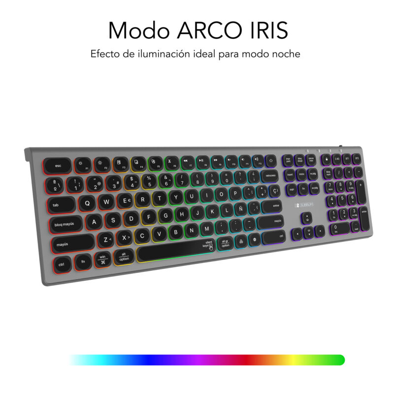 ✅ Teclado Bluetooth/2.4G Master Iluminado Extendido