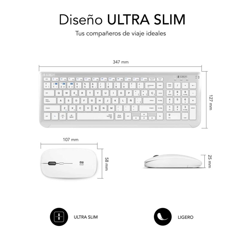 ✅ Teclado con Ratón Bluetooth + 2.4G Combo Dual Prestige Extendido