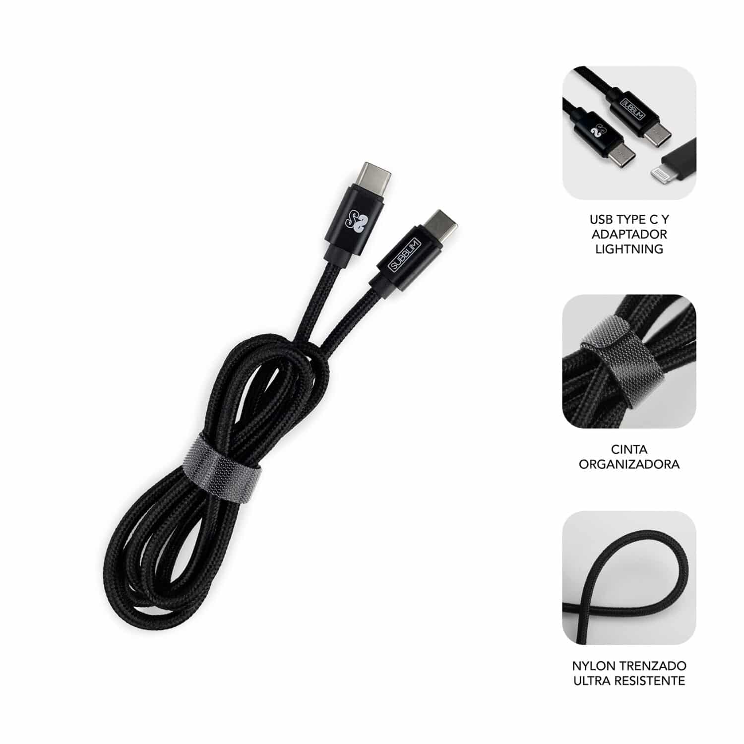 SUBCHG-5CPD11-Dual-Car-Charger-PD20WQC3.0C-to-C-Lightning-cable-Black-2