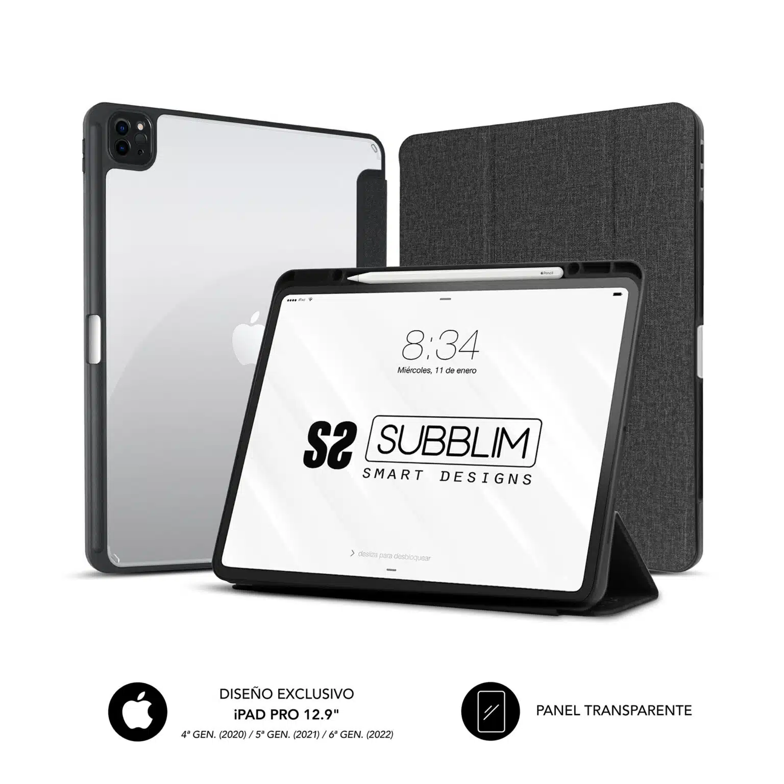 Protege tu valioso iPad Pro 12,9" 2022/21/20 con total confianza gracias a esta exclusiva funda que garantiza una protección completa en todo momento. Su diseño moderno y elegante en formato Full SmartCover hará que tu dispositivo luzca sofisticado y atractivo.