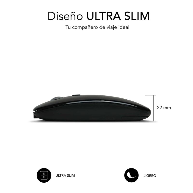 ✅ Ratón Óptico Wireless Dual Flat Mouse Recargable
