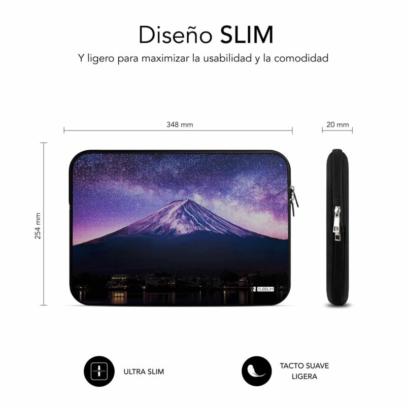 ✅ Funda Ordenador Neopreno Trendy Sleeve Neo Mountain 13,3-14"