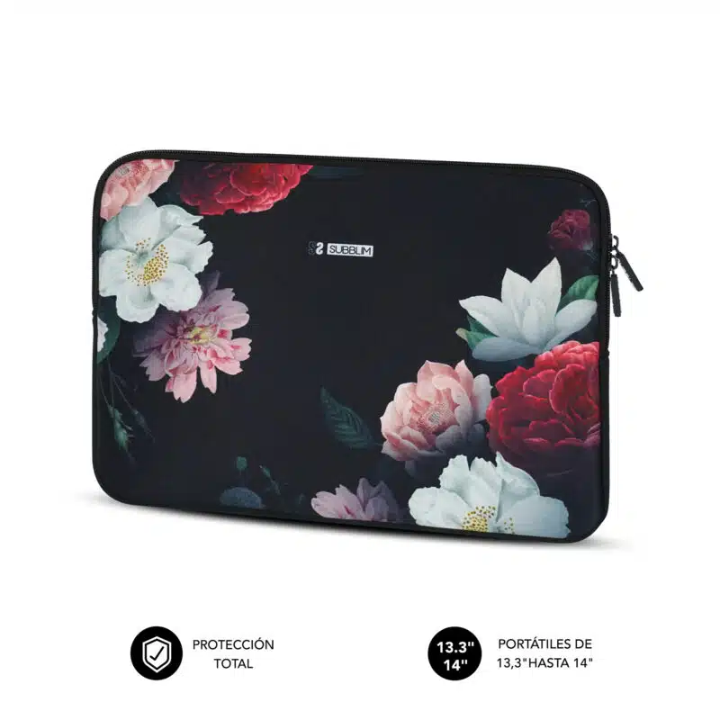 Funda Ordenador Neopreno Trendy Sleeve Neo Flowers 13,3 a 14"