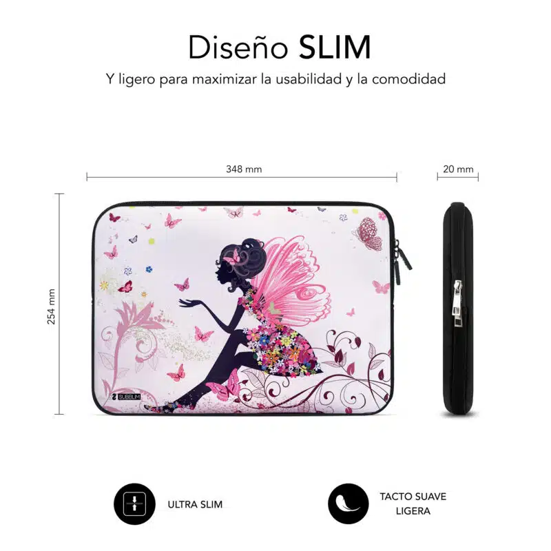 Funda Ordenador Neopreno Trendy Sleeve Neo Hada 13,3 a 14" - Imagen 3