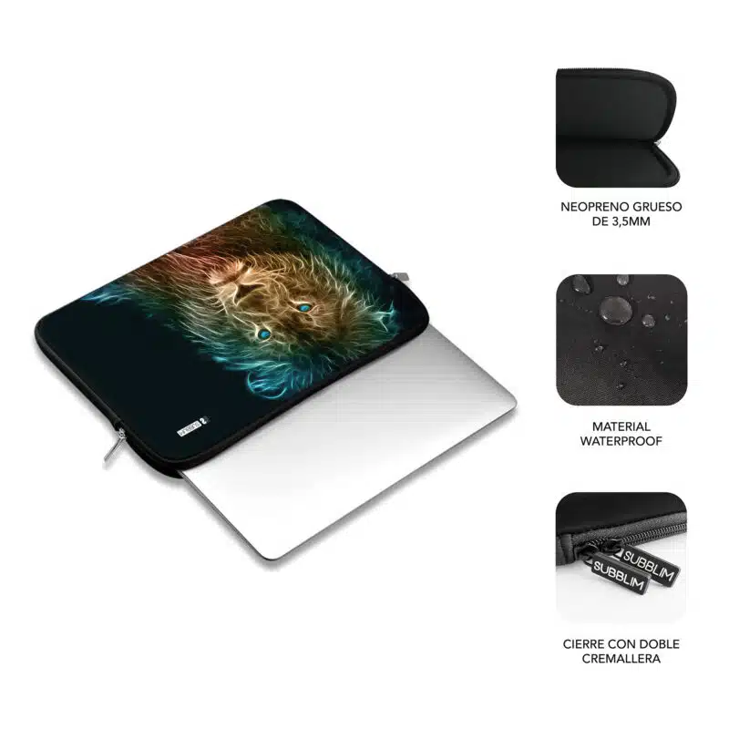 Trendy Sleeve Neo Lion 13.3 to 14" Neoprene Laptop Case - Image 2