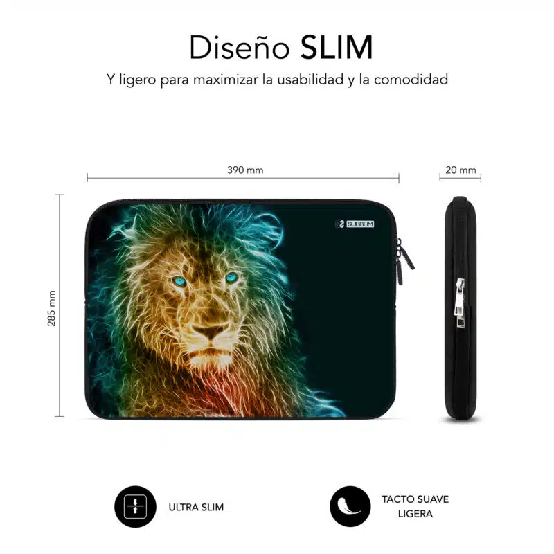 Funda Ordenador Neopreno Trendy Sleeve Neo Lion 15.6" - Imagen 3