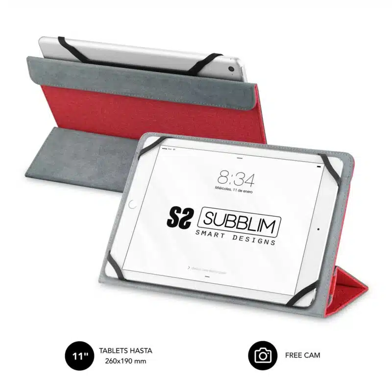 WE Housse Universelle Rouge pour tablettes 9 à 10