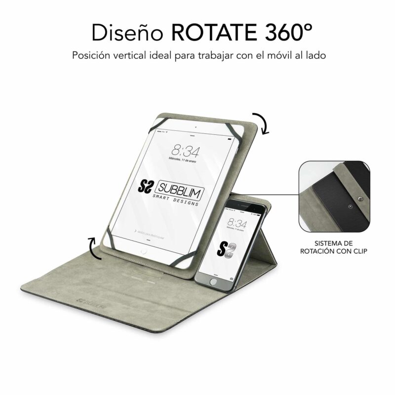 ✅ Funda tablet universal ROTATE 360 EXECUTIVE CASE 9.6″-11″ - Negro