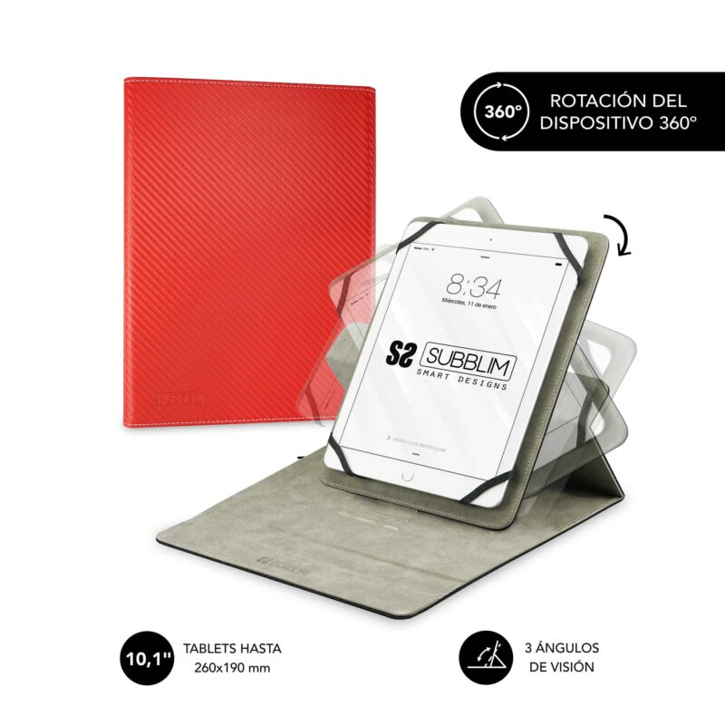 ✅ Funda tablet universal ROTATE 360 EXECUTIVE CASE 9.6″-11″ - Rojo