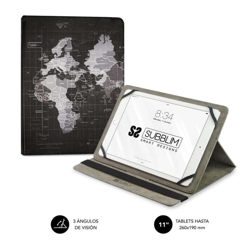 ✅ Funda tablet universal TRENDY CASE WORLD MAP 9.6″-11″