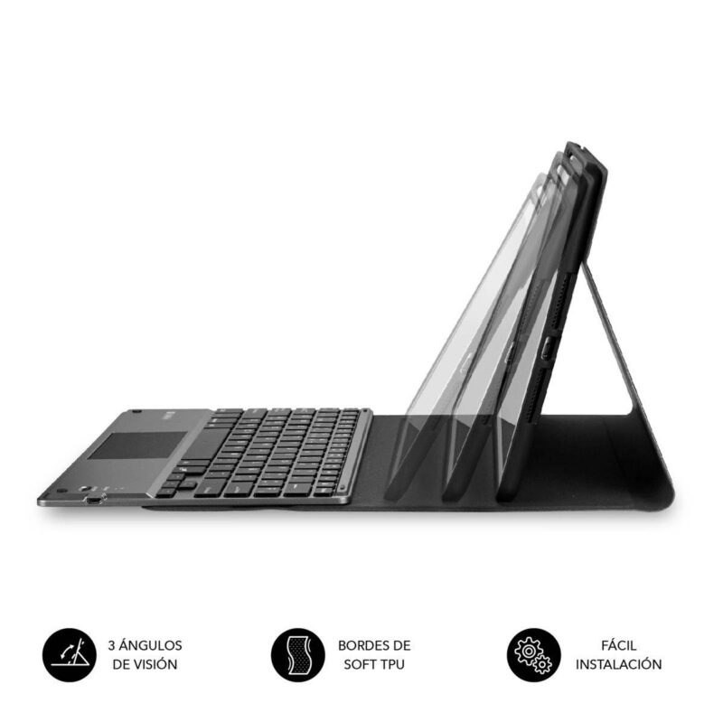 ✅ Funda con teclado retroiluminado Touchpad iPad Pro 11″ 2021/2020 BLACK KEYTAB PRO BL BT