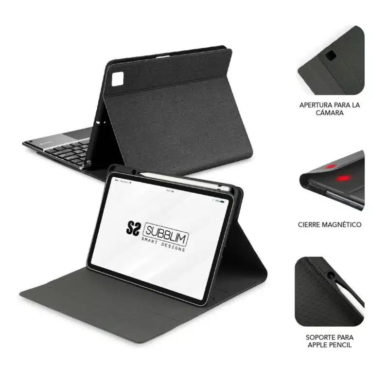 Funda Con Teclado Retroiluminado Touchpad Ipad Pro 11" 2021/2020 Negro Keytab Pro Bl Bt - Imagen 5