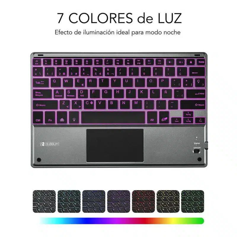 Funda Con Teclado Retroiluminado Touchpad Ipad Pro 11" 2021/2020 Negro Keytab Pro Bl Bt - Imagen 7