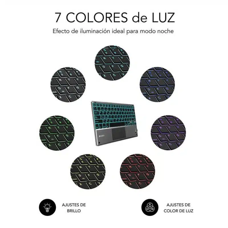 Funda Con Teclado Retroiluminado Touchpad Ipad Pro 11" 2021/2020 Negro Keytab Pro Bl Bt - Imagen 8