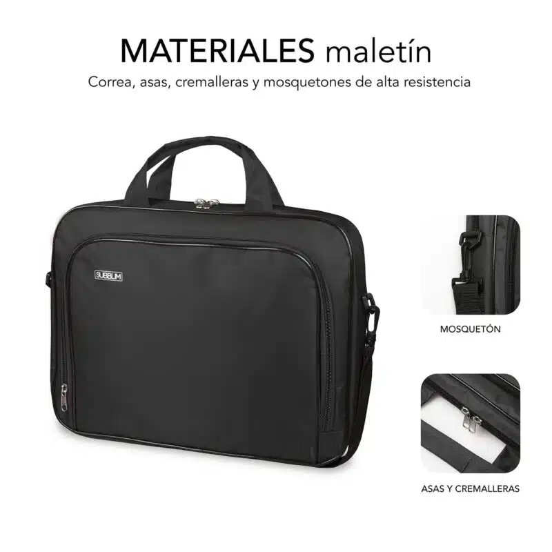 Sacoche Oxford pour ordinateur portable 13,3"-14" noire – Image 2