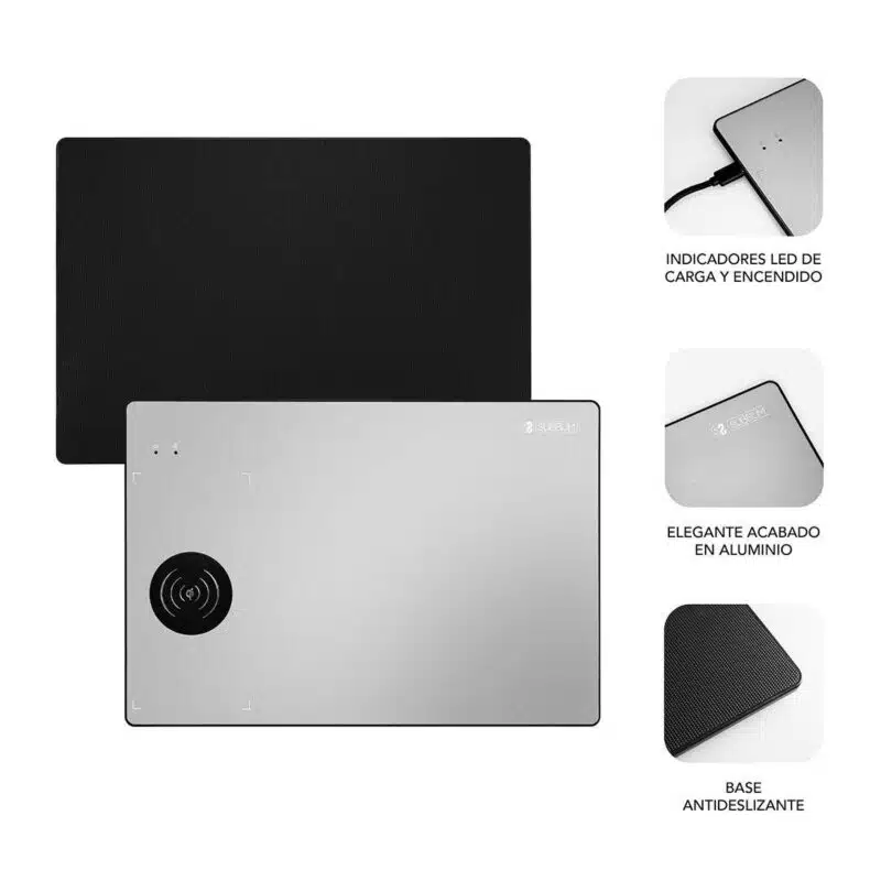 Silver 10W Aluminum Wireless Charger Mat - Image 5