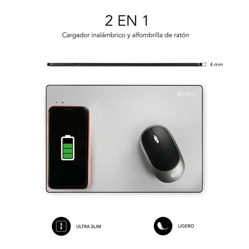 Silver 10W Aluminum Wireless Charger Mat - Image 6