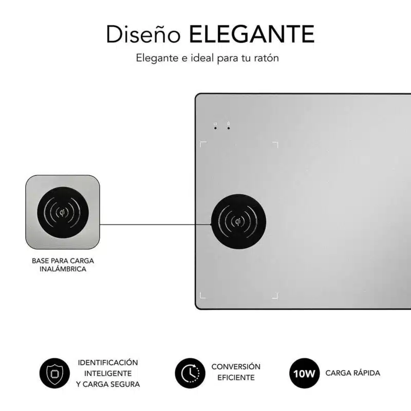 Silver 10W Aluminum Wireless Charger Mat - Image 7