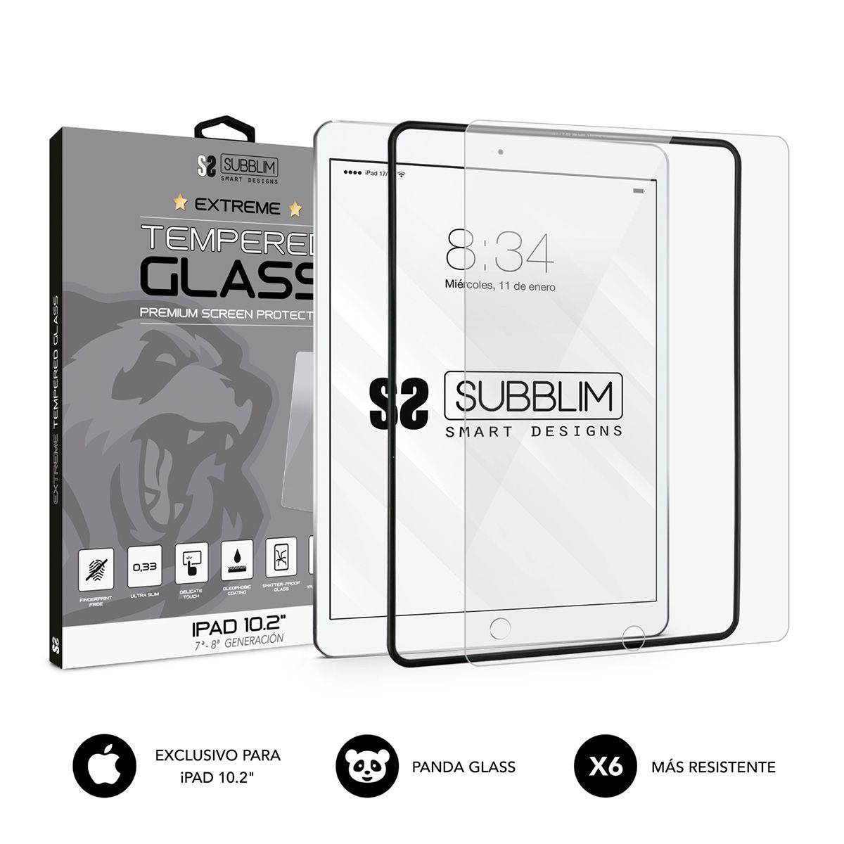 ✓ Extreme Tempered Glass IPAD 10.2 7a-8a Gen