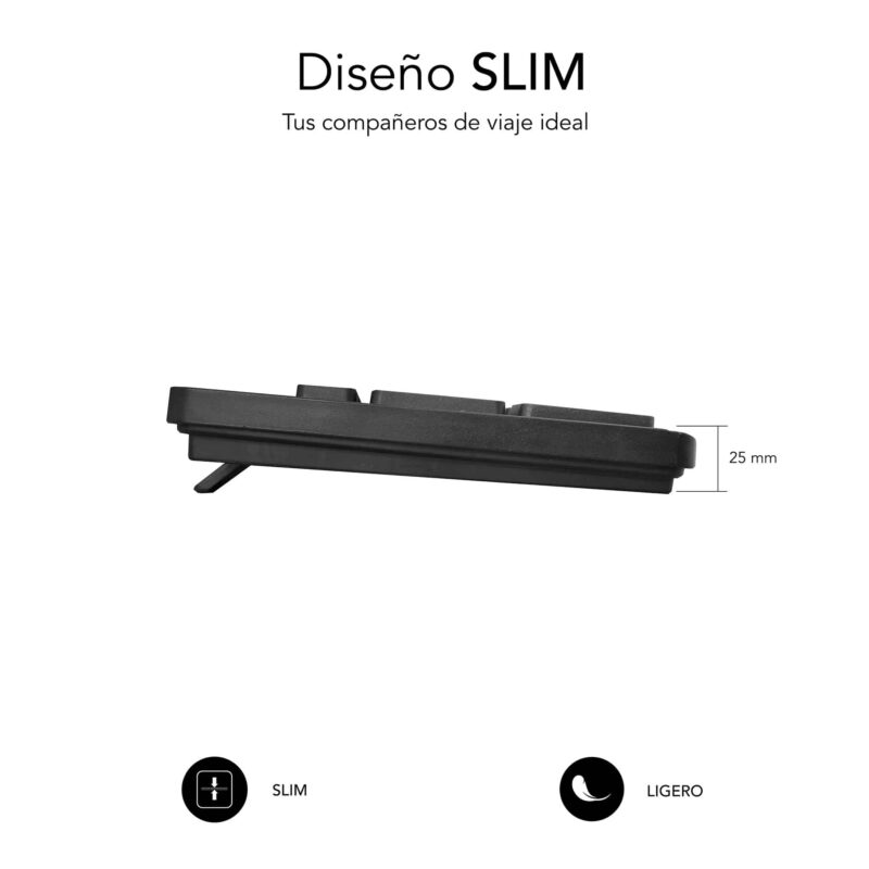 ✅ Teclado Business Slim Silencioso con cable USB - Negro