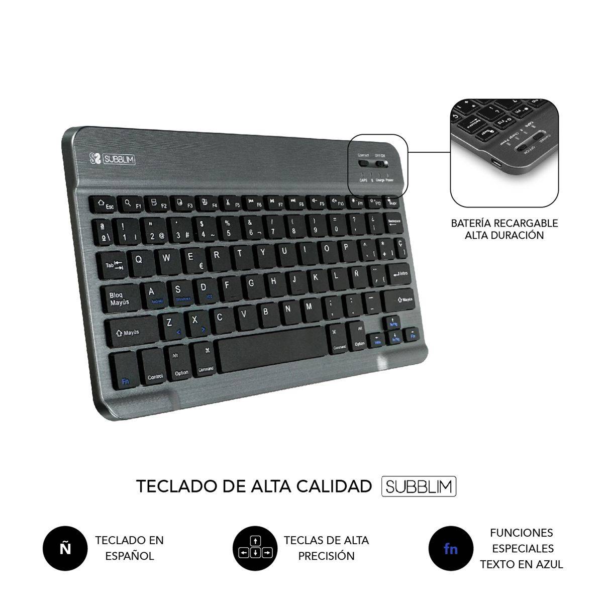 Funda para teclado Lenovo Tab M10 Plus, funda de piel sintética con teclado  Romovable para Lenovo Tab M10 Plus/Smart Tab M10 Plus/Smart Tab M10 Plus