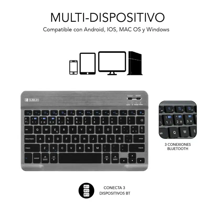 Funda Con Teclado Keytab Pro Bt Para Samsung Galaxy Tab A9 +11” - Imagen 3