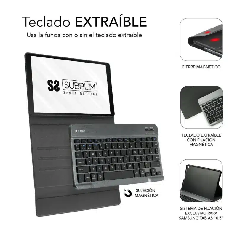 Funda Con Teclado Keytab Pro Bt Para Samsung Galaxy Tab A9 +11” - Imagen 4