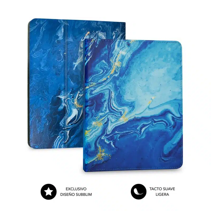 Funda Con Teclado Keytab Pro Bluetooth Trendy Mármol Azul - Imagen 2