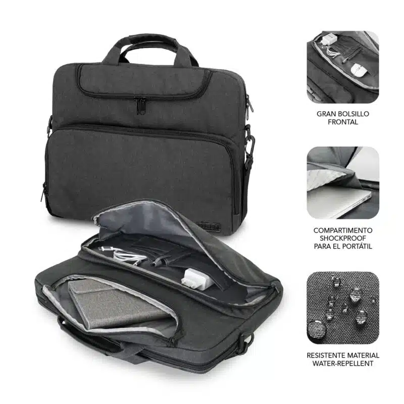 Maletín Ordenador 15.6" Gris Oscuro Air Padding - Imagen 2