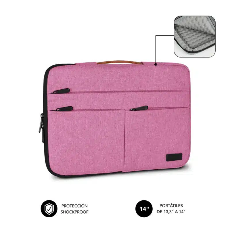 Air Padded 360 Sleeve Laptop Case 13.3 to 14" Pink