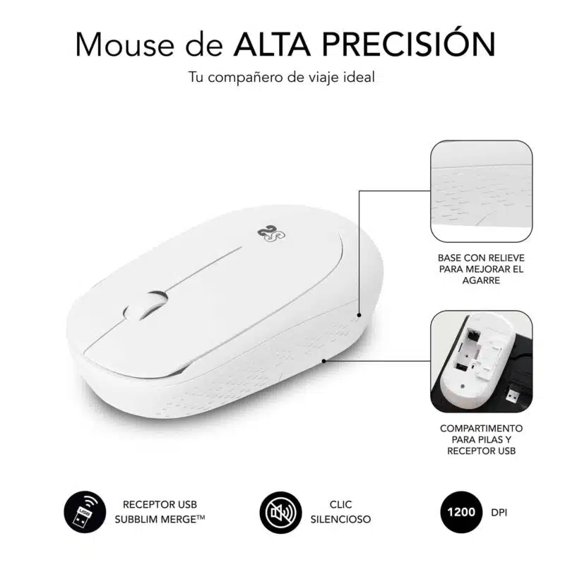 Business Plus Silent Wireless Mouse 2.4G White - Image 3