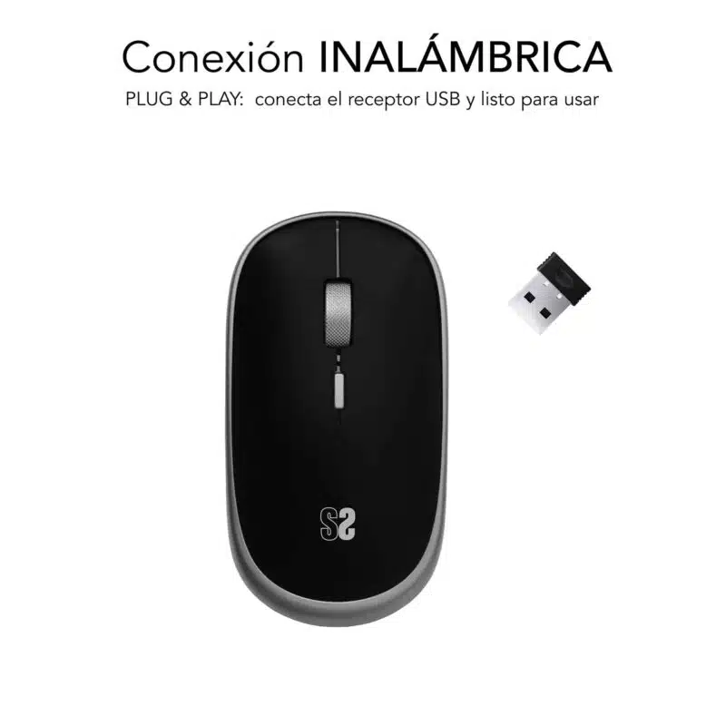 Ratón Óptico Inalámbrico Mini Mouse  Negro - Imagen 2