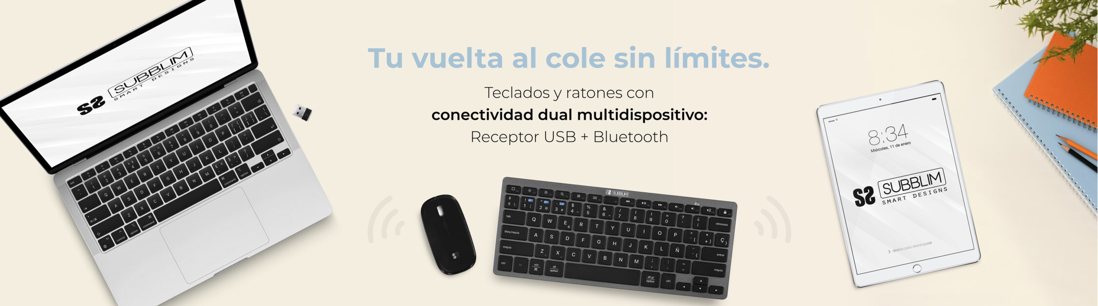 ✅ Conectividad dual Radiofrecuencia con receptor USB + Bluetooth ✅ Conectividad dual Radiofrecuencia con receptor USB + Bluetooth