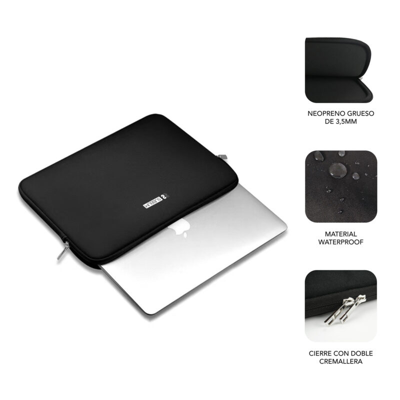 ✅ Funda Ordenador Business Laptop Sleeve Neoprene v2 13,3-14" Black