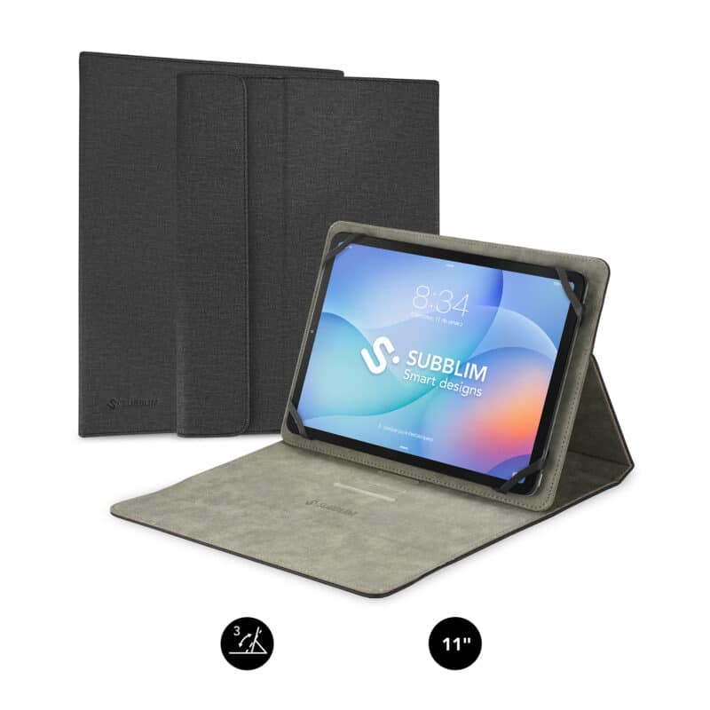 Funda Universal Para Tablets Clever Stand Tablet Case 9.6"11"  Negro